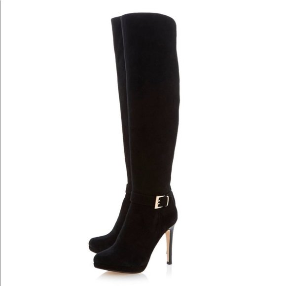 Dune London Shoes - Dune London Shaper Knee High Boots Black Color Size 6 $270